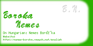 boroka nemes business card